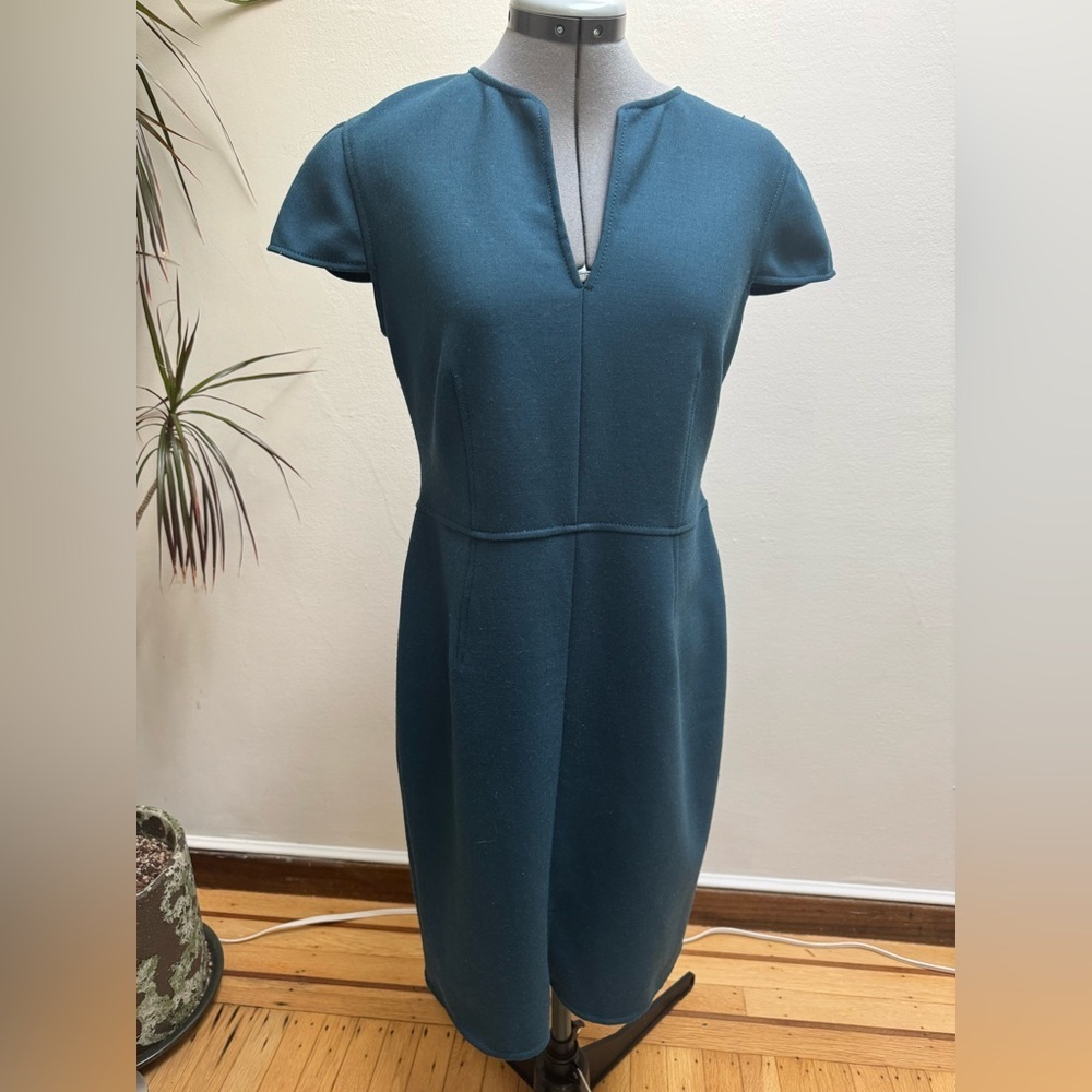 PAULE KA Deep Teal Midi Dress